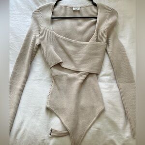 Abercrombie LuxLoft Wrap Sweater Bodysuit XS